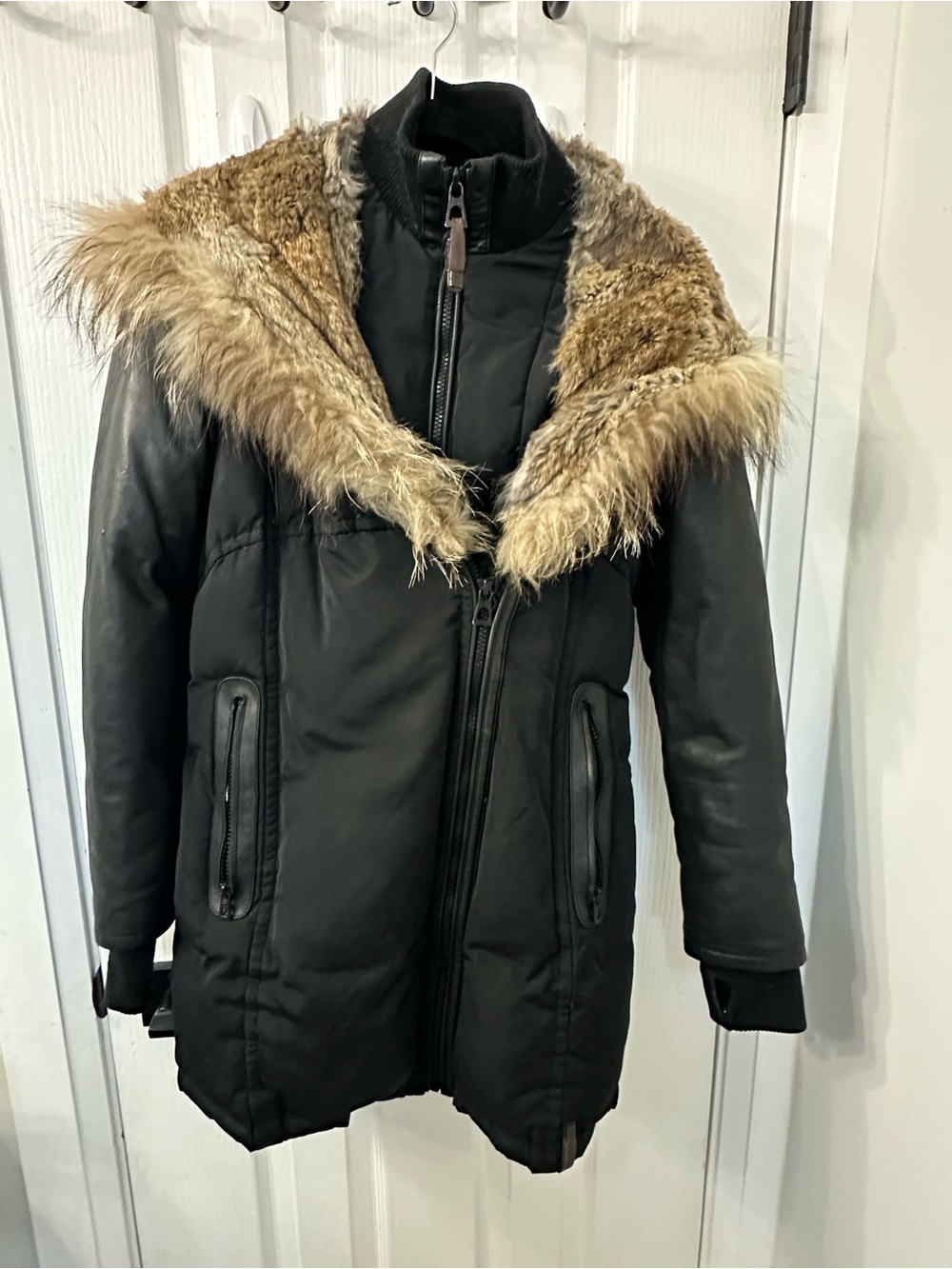 RUDSAK Black Jacket with Fur Trim